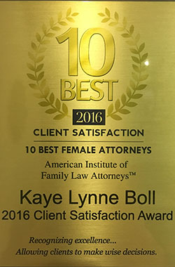 Client Satisfaction Plaque for Our Family Law Office in North Richland Hills